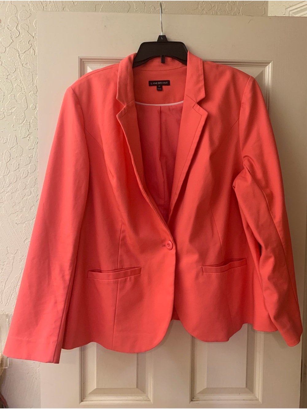 Lane Bryant Coral Single-Button Blazer